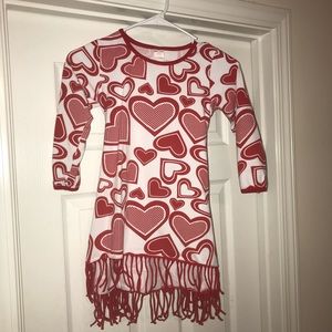Girls size 6 BMG heart dress